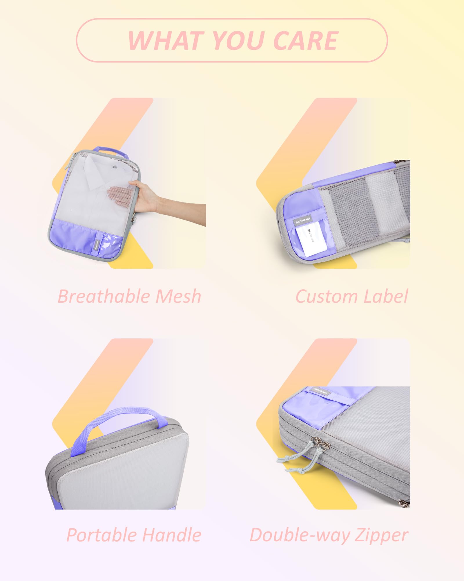 PackPro 6 Set Compression Cubes for Travel - Luggage Travel Bags by Handbags Specialist Headquarter | Available at Handbags Specialist Headquarter