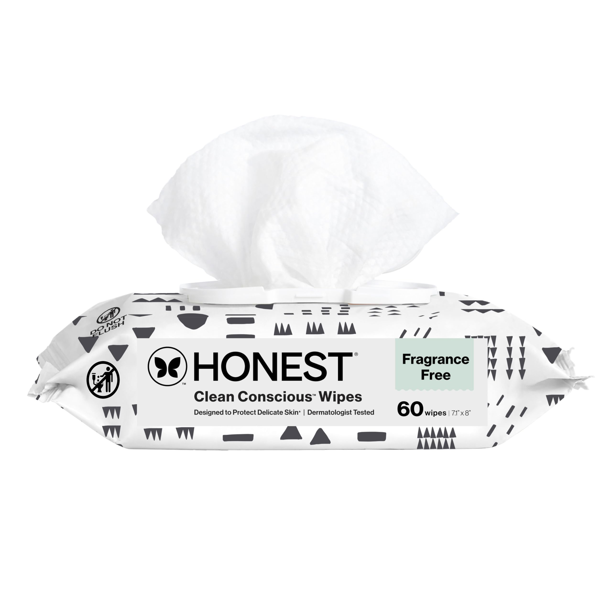 The Honest Company Hypoallergenic Multi-Use Baby Wipes for Sensitive Baby Skin, Pattern Play, 10 Count