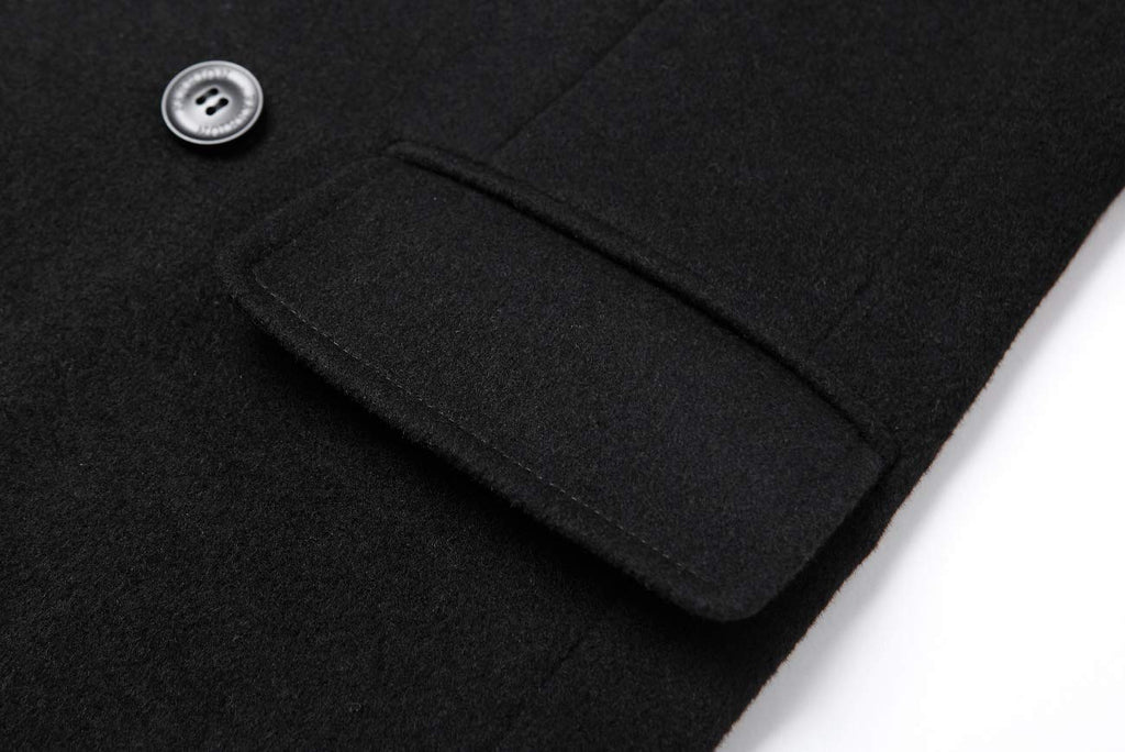 Men's Premium Wool Blend Double Breasted Coat
