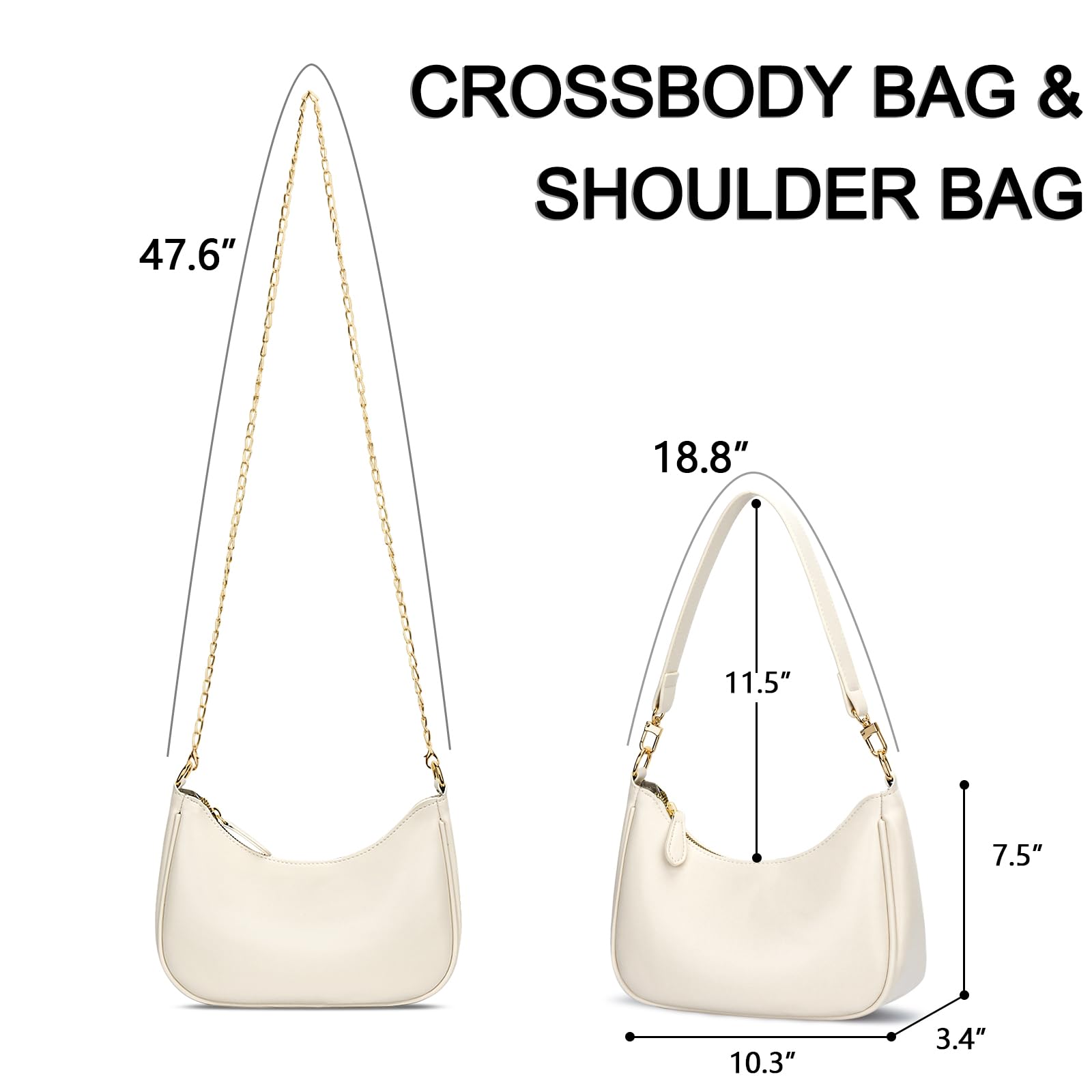 Retro Chic Hobo Bag - Cute Underarm Purse - Shoulder Bags by Handbags Specialist Headquarter | Available at Handbags Specialist Headquarter