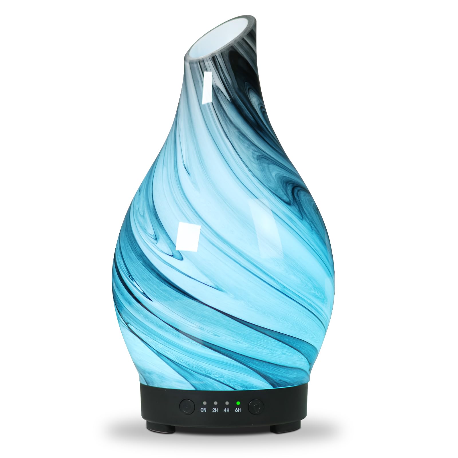 SereneMist Glass: 120ml 7-Color Aromatherapy Diffuser