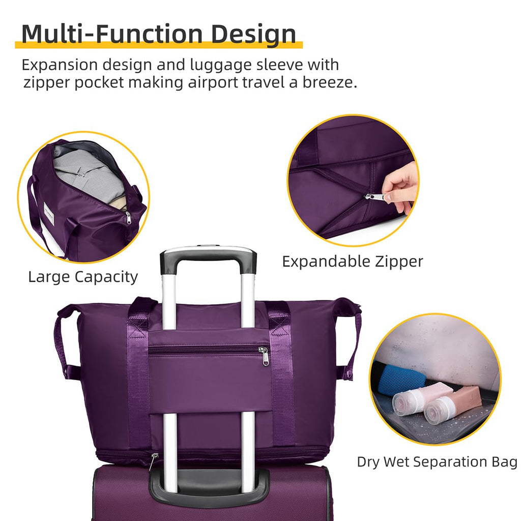 LARVENDER Expandable 5-Piece Spinner Luggage Set -  by Handbags Specialist Headquarter | Available at Handbags Specialist Headquarter