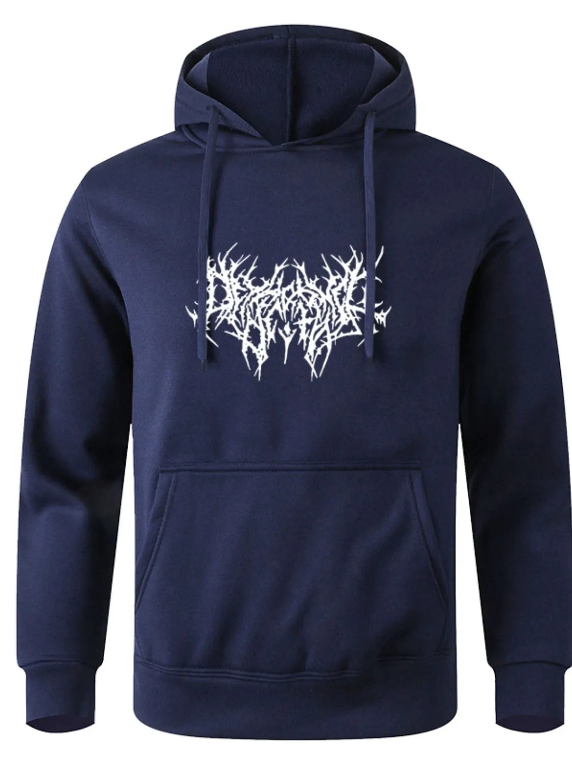 Men's Full Size Drawstring Graphic Long Sleeve Hoodie Plus Size - Men's Sweatshirts by Trendsi | Available at Handbags Specialist Headquarter