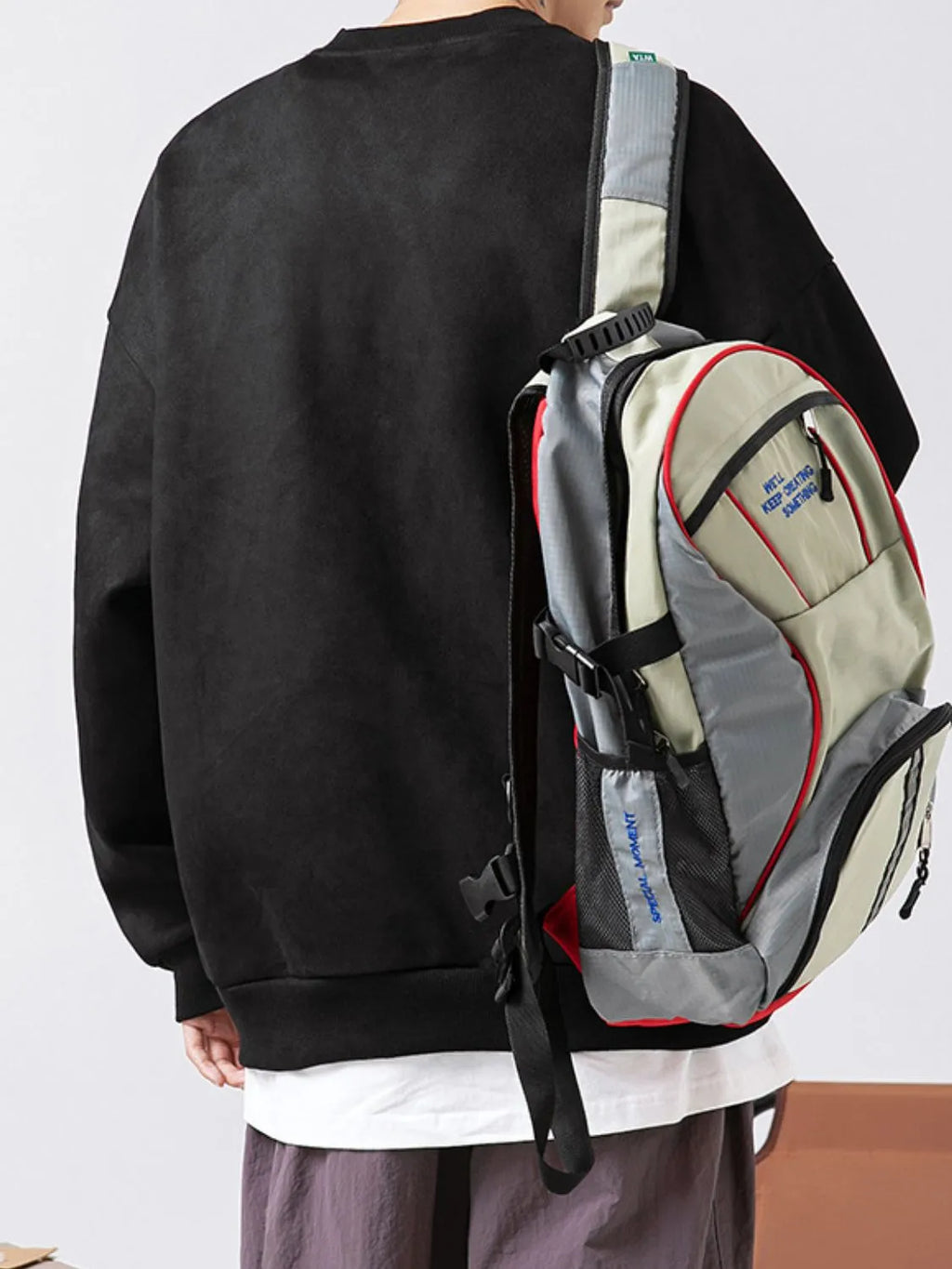 Men's Full Size Round Neck Long Sleeve Sweatshirt Plus Size - Men's Sweatshirts by Trendsi | Available at Handbags Specialist Headquarter