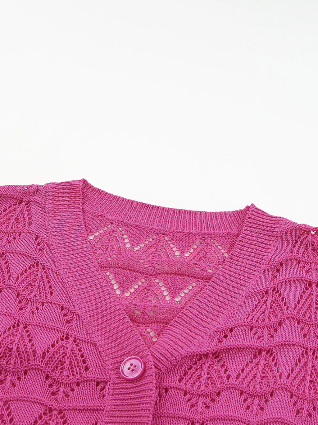 Buttoned Front Openwork Cardigan - Tops by Trendsi | Available at Handbags Specialist Headquarter