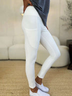 Wide Waistband Sports Leggings - Leggings by Trendsi | Available at Handbags Specialist Headquarter