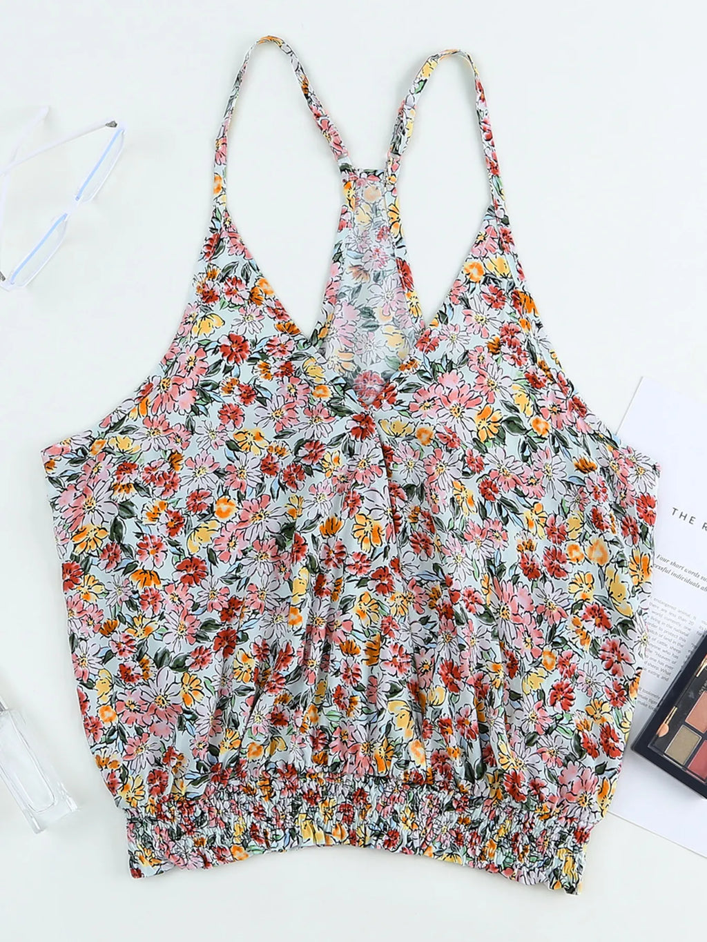 Floral Print Halter Cami - Tops by Trendsi | Available at Handbags Specialist Headquarter