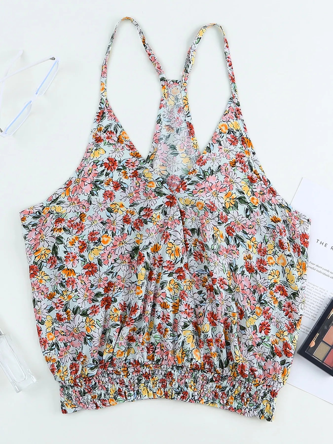 Floral Print Halter Cami - Tops by Trendsi | Available at Handbags Specialist Headquarter