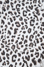 Leopard Frayed Hem Denim Shorts - Women / Jeans & Denim by Trendsi | Available at Handbags Specialist Headquarter