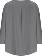 Full Size Round Neck Relaxed Fit Blouse Plus Size - Tops by Trendsi | Available at Handbags Specialist Headquarter