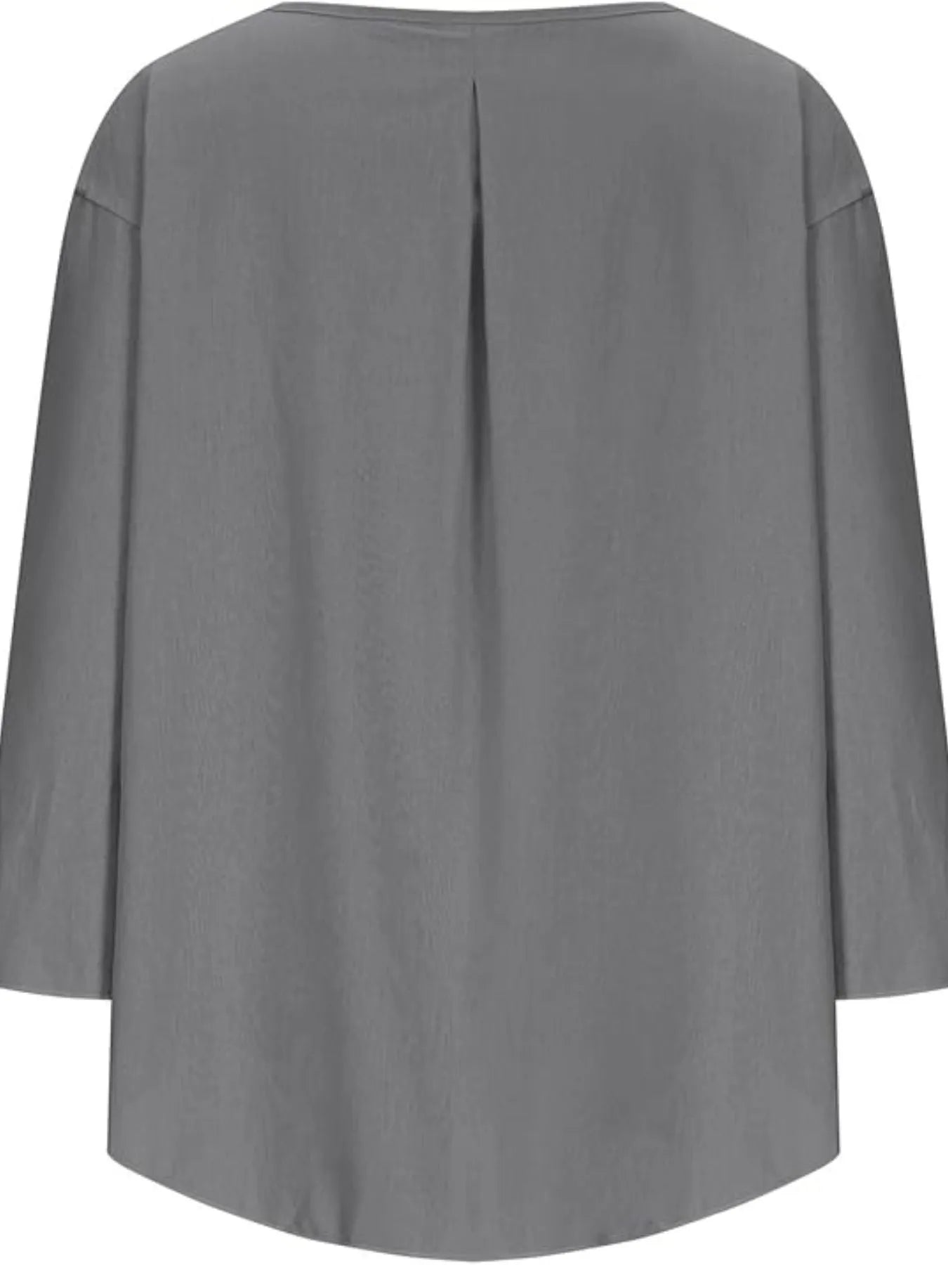 Full Size Round Neck Relaxed Fit Blouse Plus Size - Tops by Trendsi | Available at Handbags Specialist Headquarter