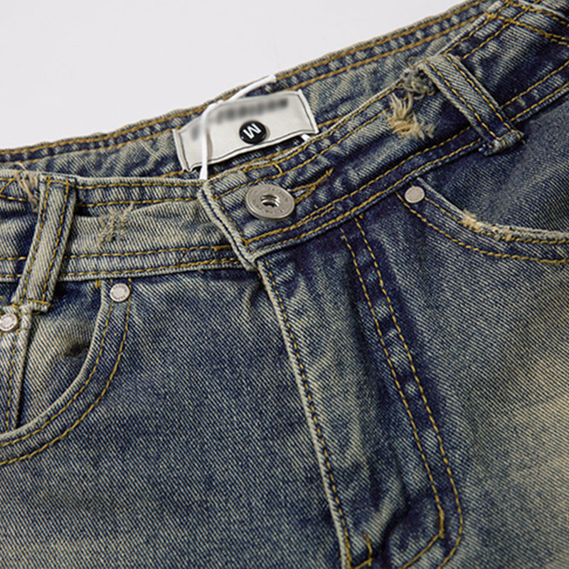 UrbanStride Men's Straight Denim Mopping Pants