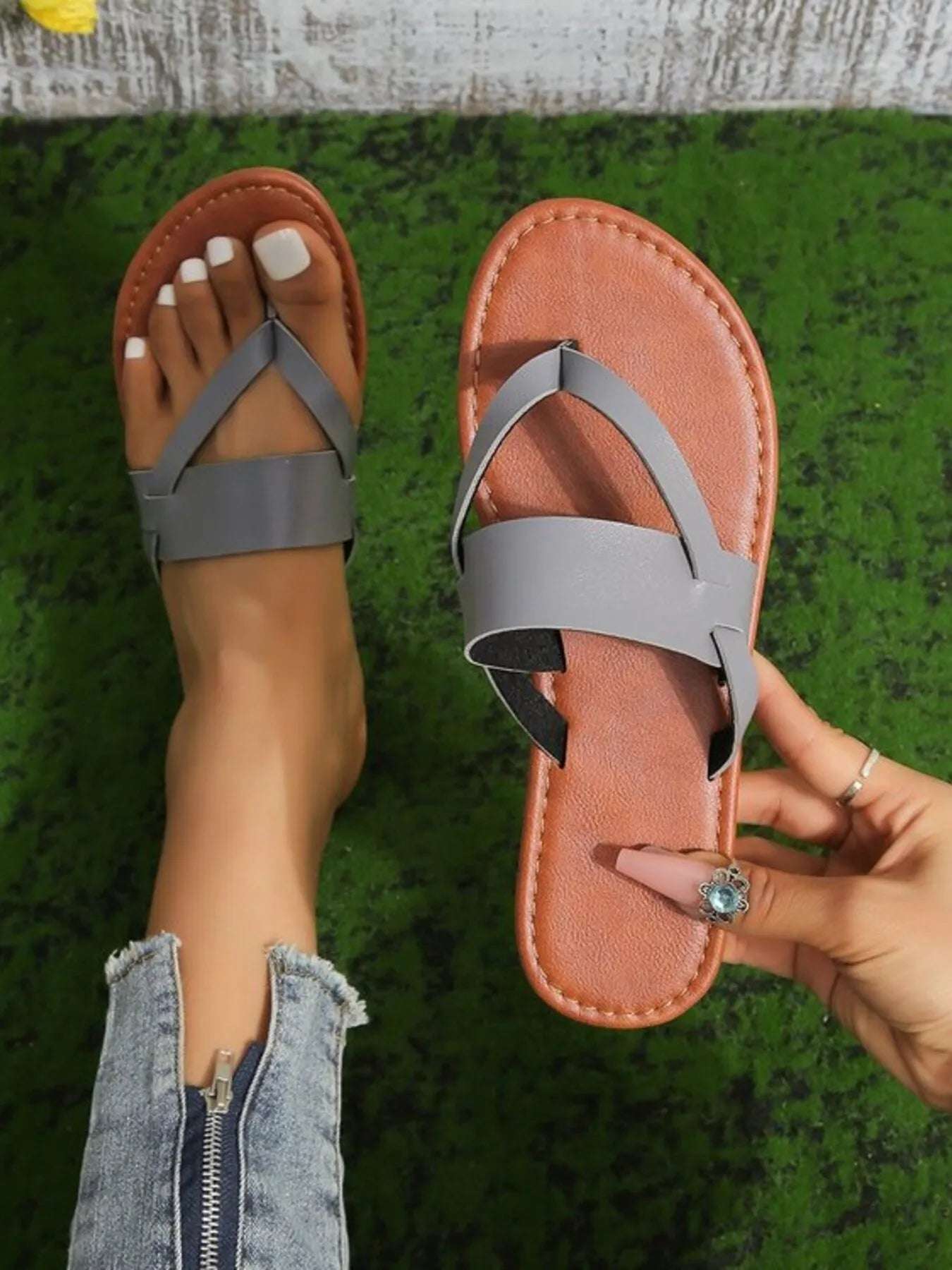 Toe Post Flats Sandals - Women Sandals by Trendsi | Available at Handbags Specialist Headquarter