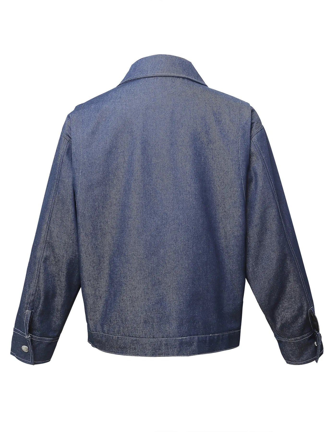 Men's Snap Down Long Sleeve Denim Jacket - Men's jackets by Trendsi | Available at Handbags Specialist Headquarter