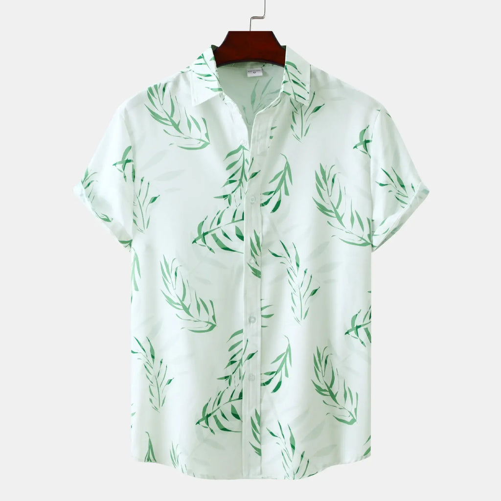 Men's Plus Size Printed Short Sleeve Casual Shirt - Men's Shirts by Trendsi | Available at Handbags Specialist Headquarter