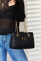 David Jones Quilted PU Leather Handbag - Handbags by Trendsi | Available at Handbags Specialist Headquarter