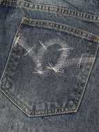 Men's Full Size Distressed Denim Jeans with Camo Patchwork Detailing Plus Size - Women / Jeans & Denim by Trendsi | Available at Handbags Specialist Headquarter