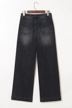 Wide Leg Pocketed High Waist Jeans - Women / Jeans & Denim by Trendsi | Available at Handbags Specialist Headquarter