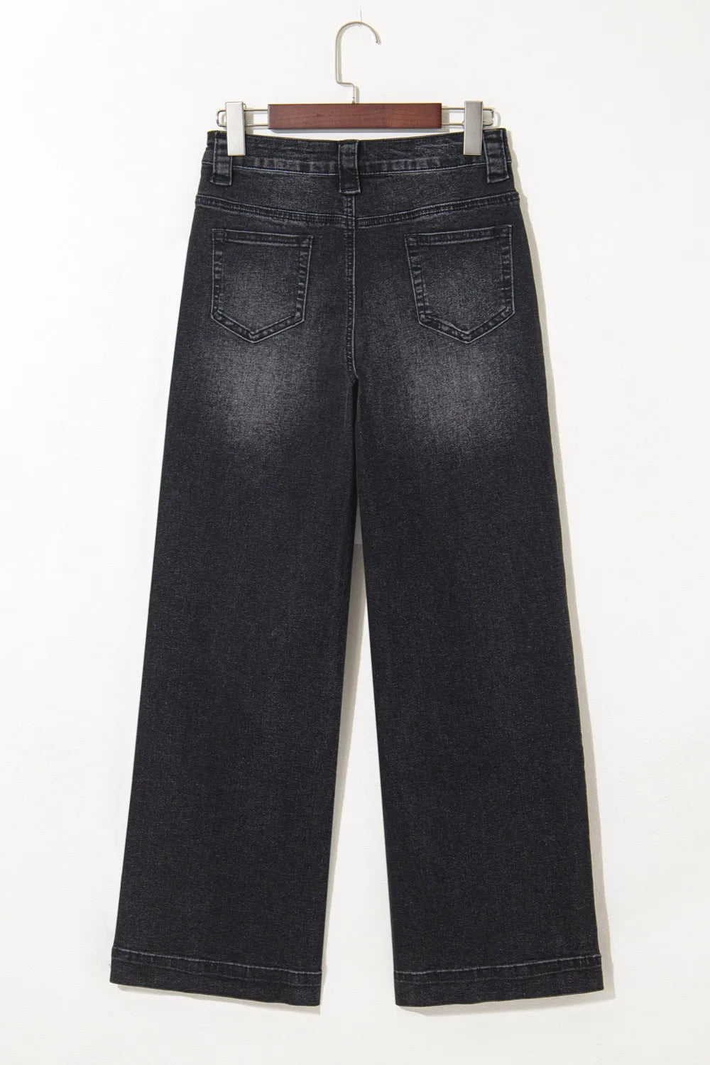 Wide Leg Pocketed High Waist Jeans - Women / Jeans & Denim by Trendsi | Available at Handbags Specialist Headquarter