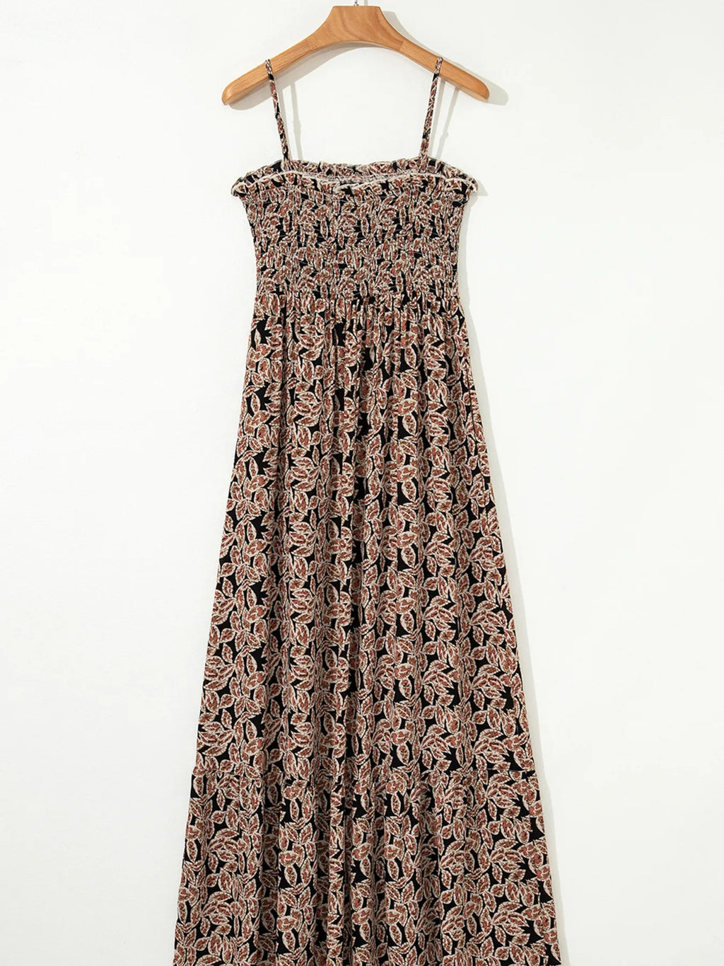 Printed Smocked Bodice Maxi Dress - Maxi Dress by Trendsi | Available at Handbags Specialist Headquarter