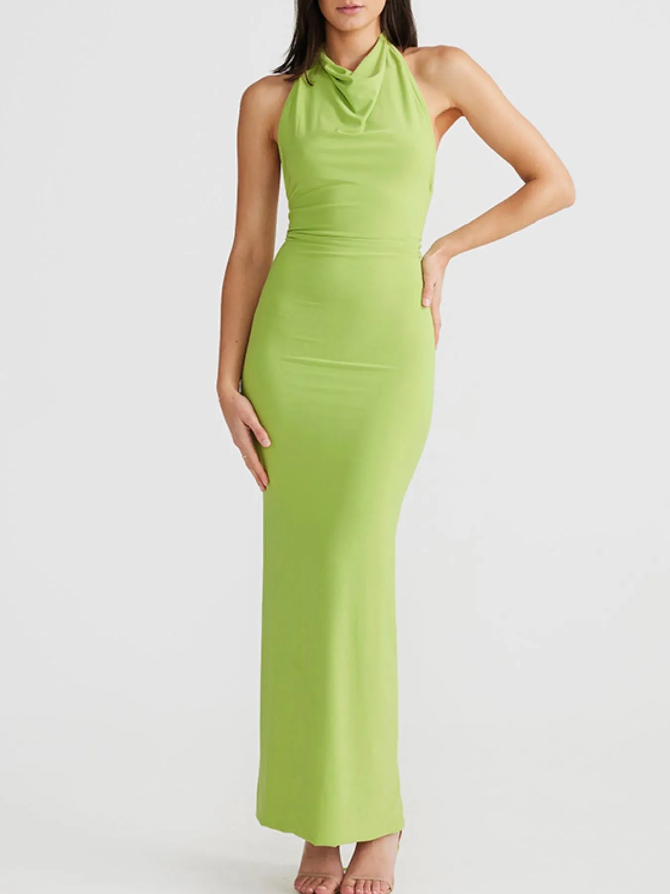 Backless Slit Sleeveless Bodycon Maxi Dress - Maxi Dress by Trendsi | Available at Handbags Specialist Headquarter