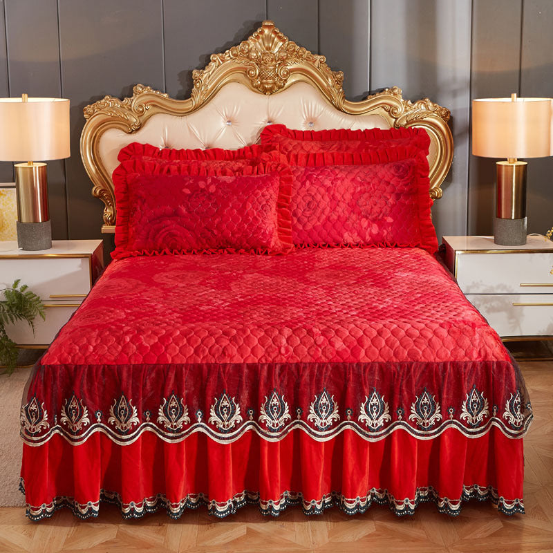 CozyLuxe Plush Bed Cover: Single Piece Comfort - Decor by Trendsi | Available at Handbags Specialist Headquarter