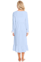 Lace Detail Square Neck Flounce Sleeve Night Dress - Sleepwear by Trendsi | Available at Handbags Specialist Headquarter