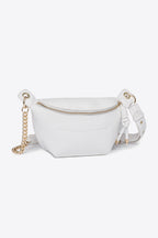 PU Leather Chain Strap Crossbody Bag - Crossbody Bag by Trendsi | Available at Handbags Specialist Headquarter