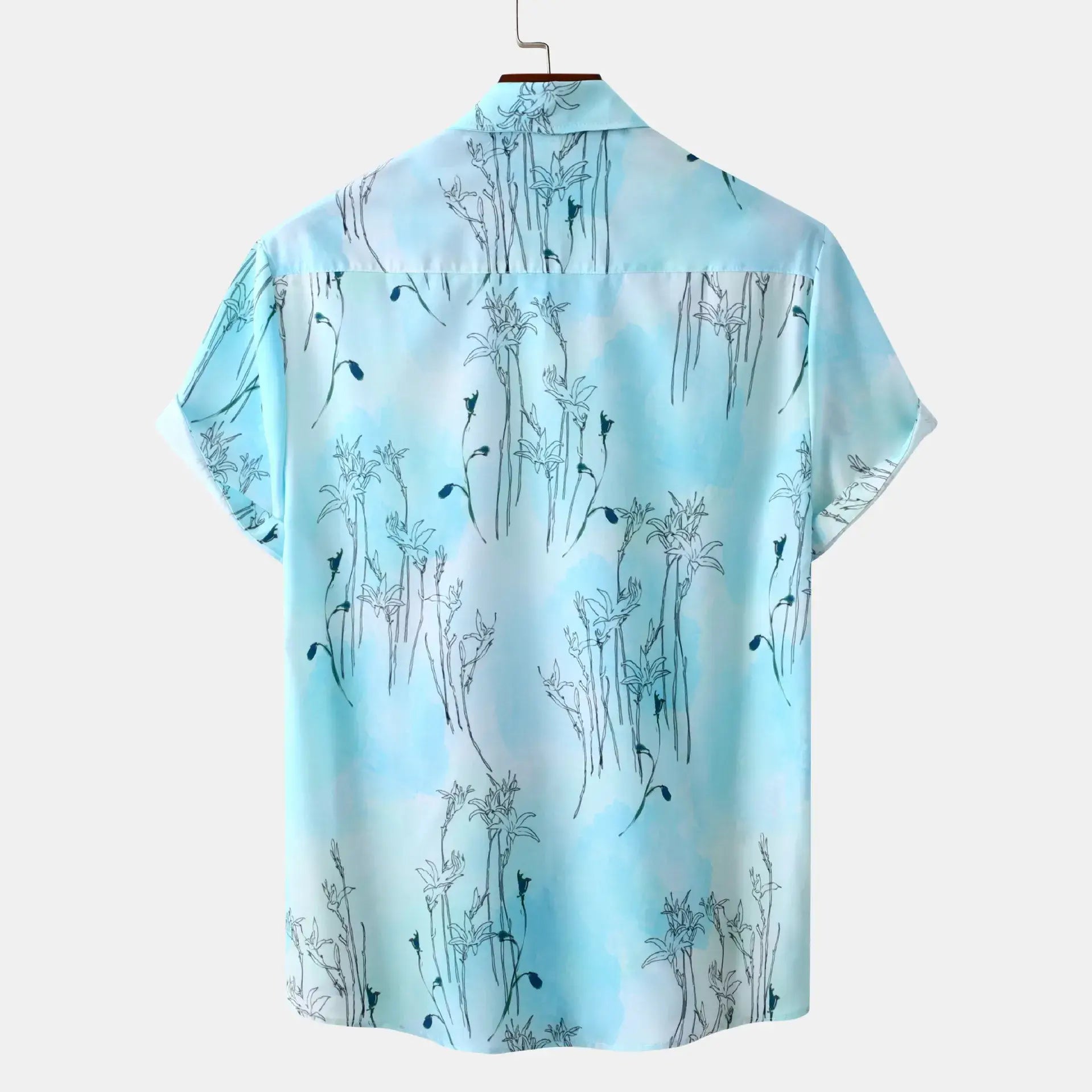 Men's Plus Size Tropical Print Short Sleeve Shirt - Men's Shirts by Trendsi | Available at Handbags Specialist Headquarter