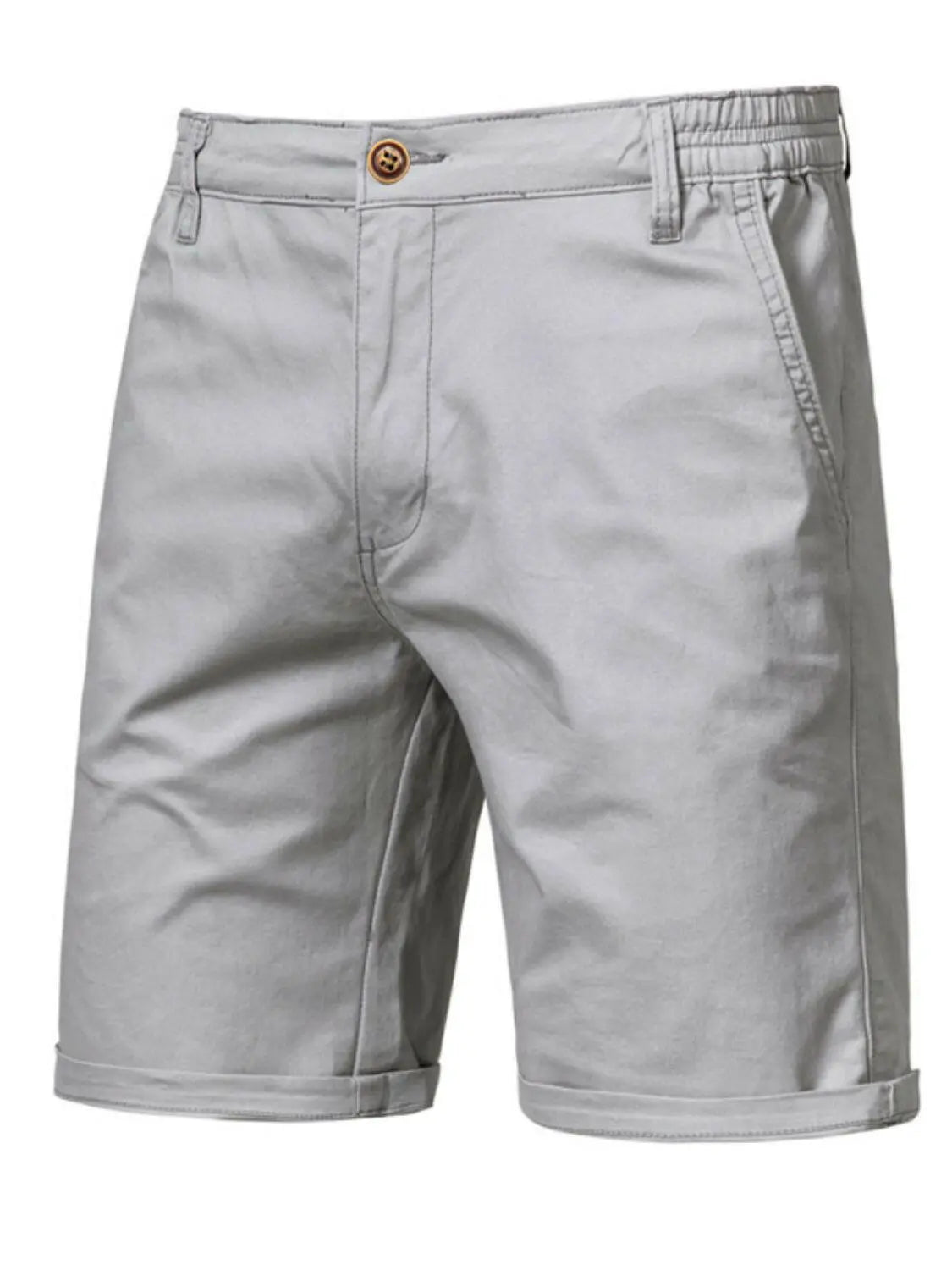 Men's Elastic Waist Shorts with Pockets - Men's Pants by Trendsi | Available at Handbags Specialist Headquarter