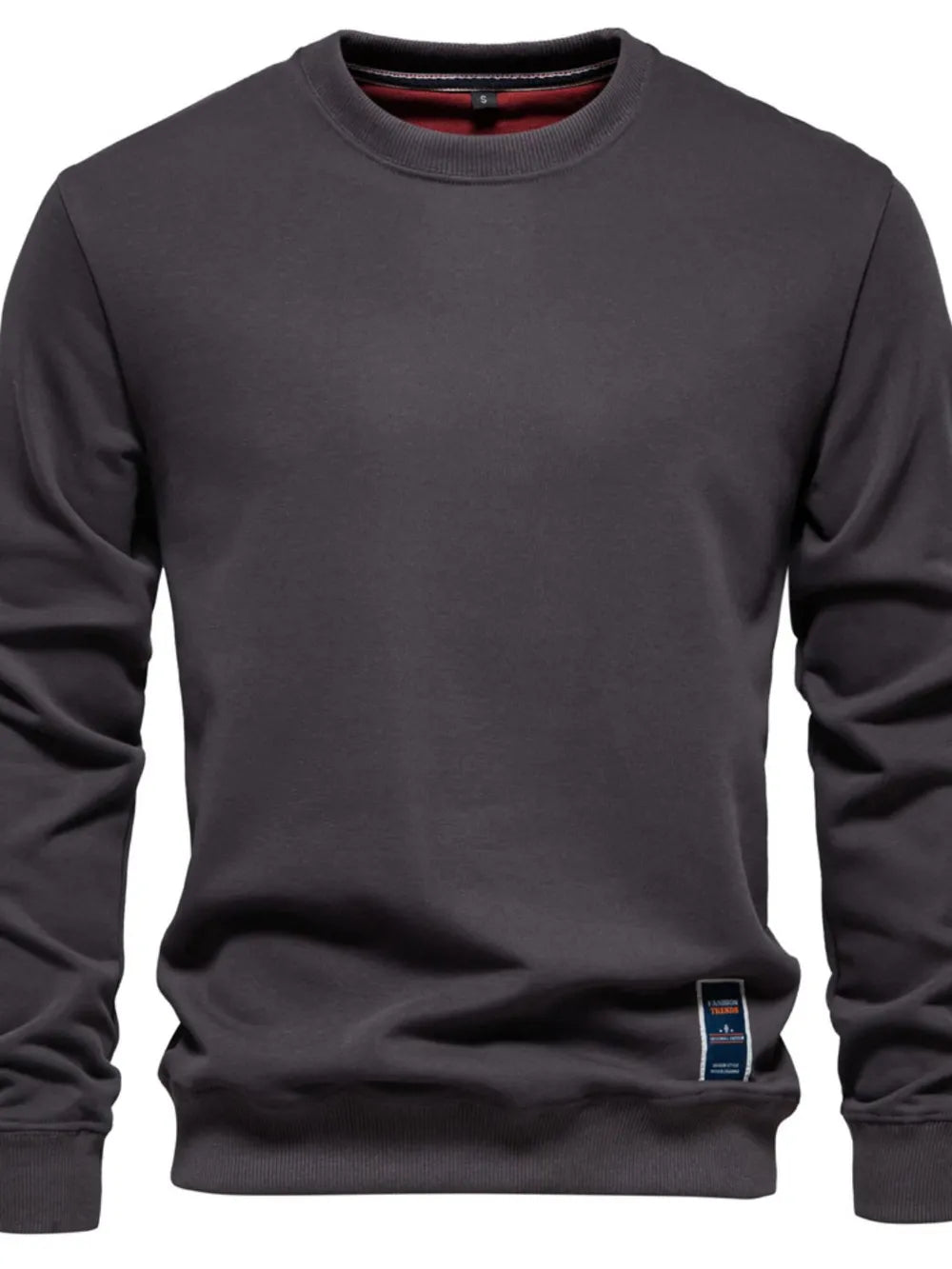 Men's Round Neck Long Sleeve Sweatshirt - Men's Sweatshirts by Trendsi | Available at Handbags Specialist Headquarter