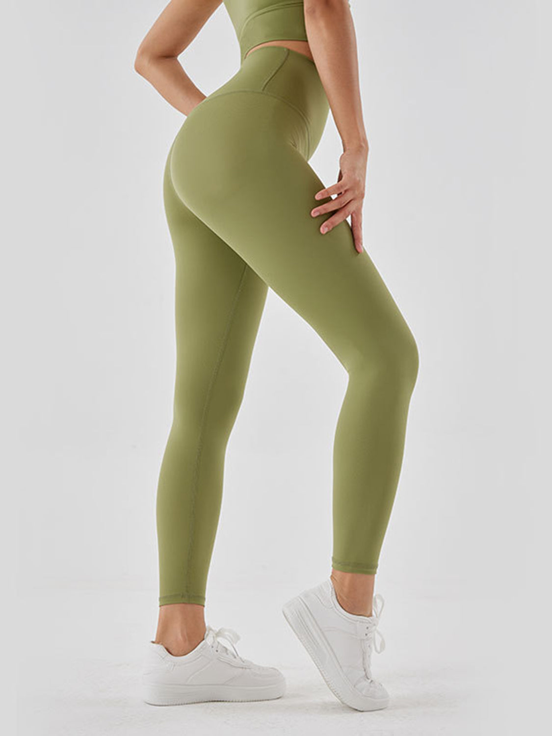 Wide Waistband Sports Leggings - Leggings by Trendsi | Available at Handbags Specialist Headquarter