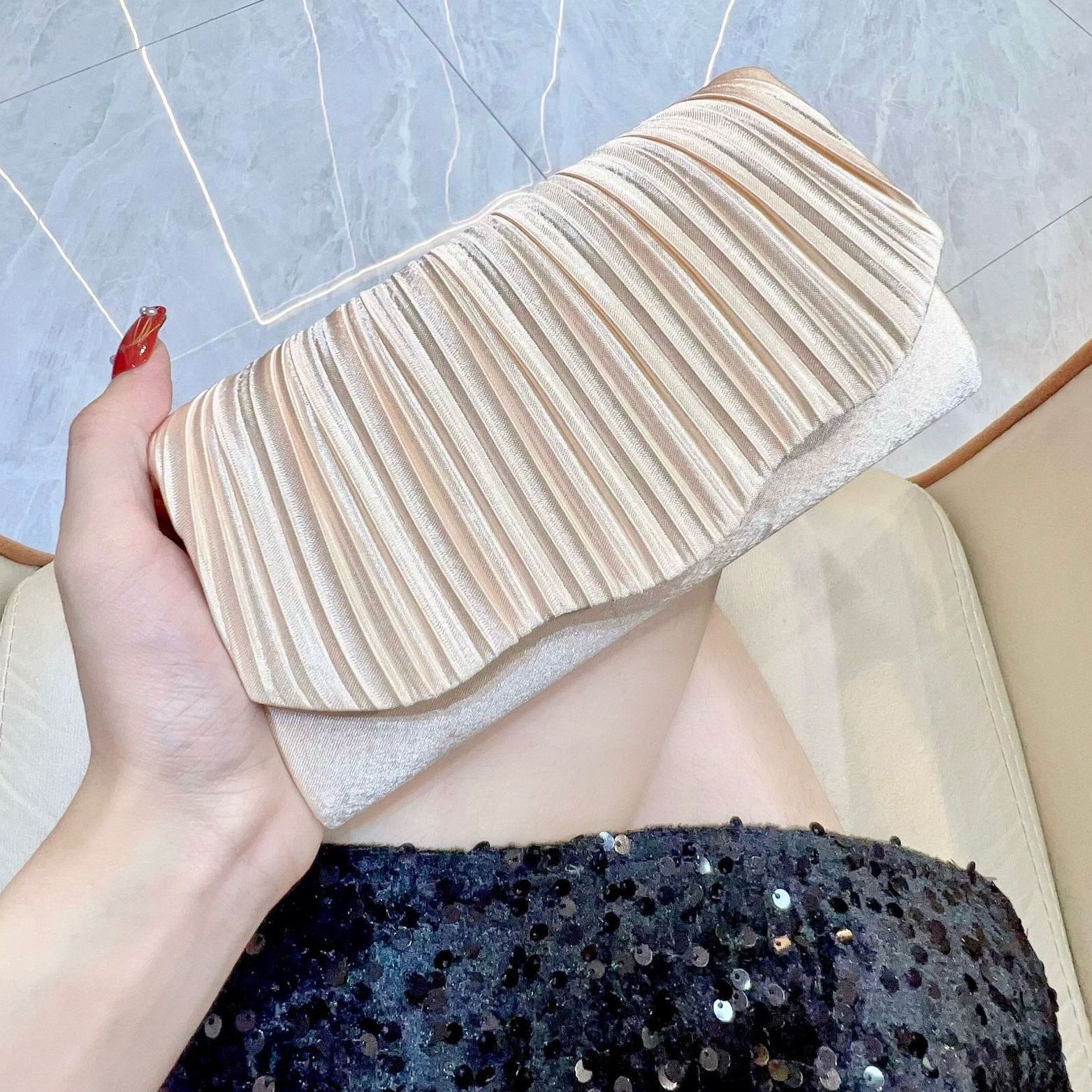 Satin Cheongsam Evening Clutch
