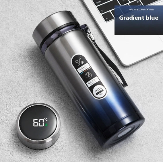 Gradient Stainless Steel Vacuum Flask – Keeps Drinks Hot/Cold, 1000ml Capacity