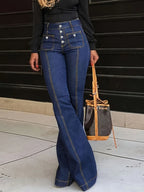 Flare Jeans with Pockets - Women / Jeans & Denim by Trendsi | Available at Handbags Specialist Headquarter