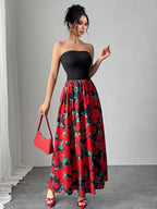 Floral Tube Maxi Dress - Maxi Dress by Trendsi | Available at Handbags Specialist Headquarter