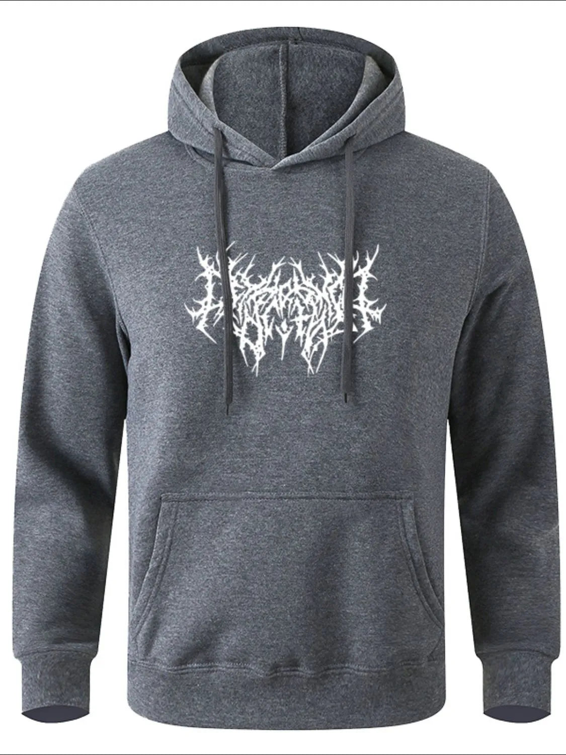 Men's Full Size Drawstring Graphic Long Sleeve Hoodie Plus Size - Men's Sweatshirts by Trendsi | Available at Handbags Specialist Headquarter