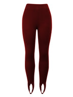 Ribbed Mid Waist Leggings - Leggings by Trendsi | Available at Handbags Specialist Headquarter