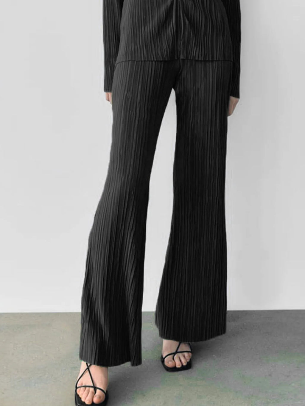 Texture Long Sleeve Top and Pants Lounge Set - Sleepwear by Trendsi | Available at Handbags Specialist Headquarter