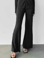 Texture Long Sleeve Top and Pants Lounge Set - Sleepwear by Trendsi | Available at Handbags Specialist Headquarter