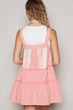 POL Lace Patchwork Detail Denim Overall Dress - Women / Jeans & Denim by Trendsi | Available at Handbags Specialist Headquarter