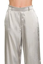 Zenana Wide-Leg Satin Pants - Women Pants by Trendsi | Available at Handbags Specialist Headquarter