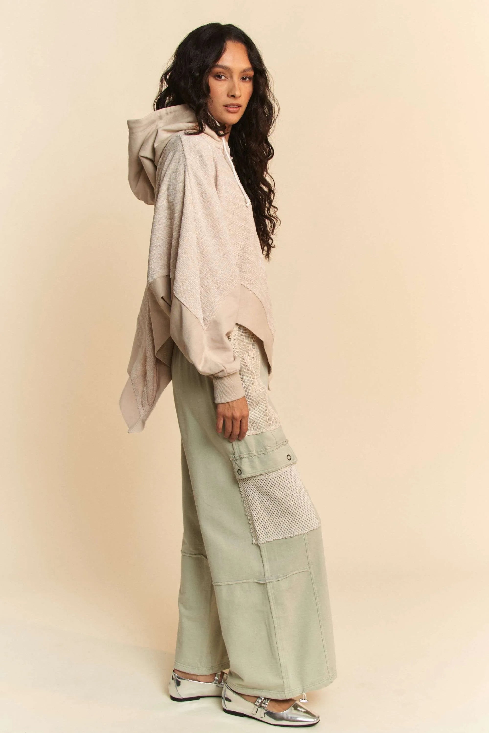 Davi & Dani Lace Patchwork Bottom Opening Adjustable Pants - Women Pants by Trendsi | Available at Handbags Specialist Headquarter