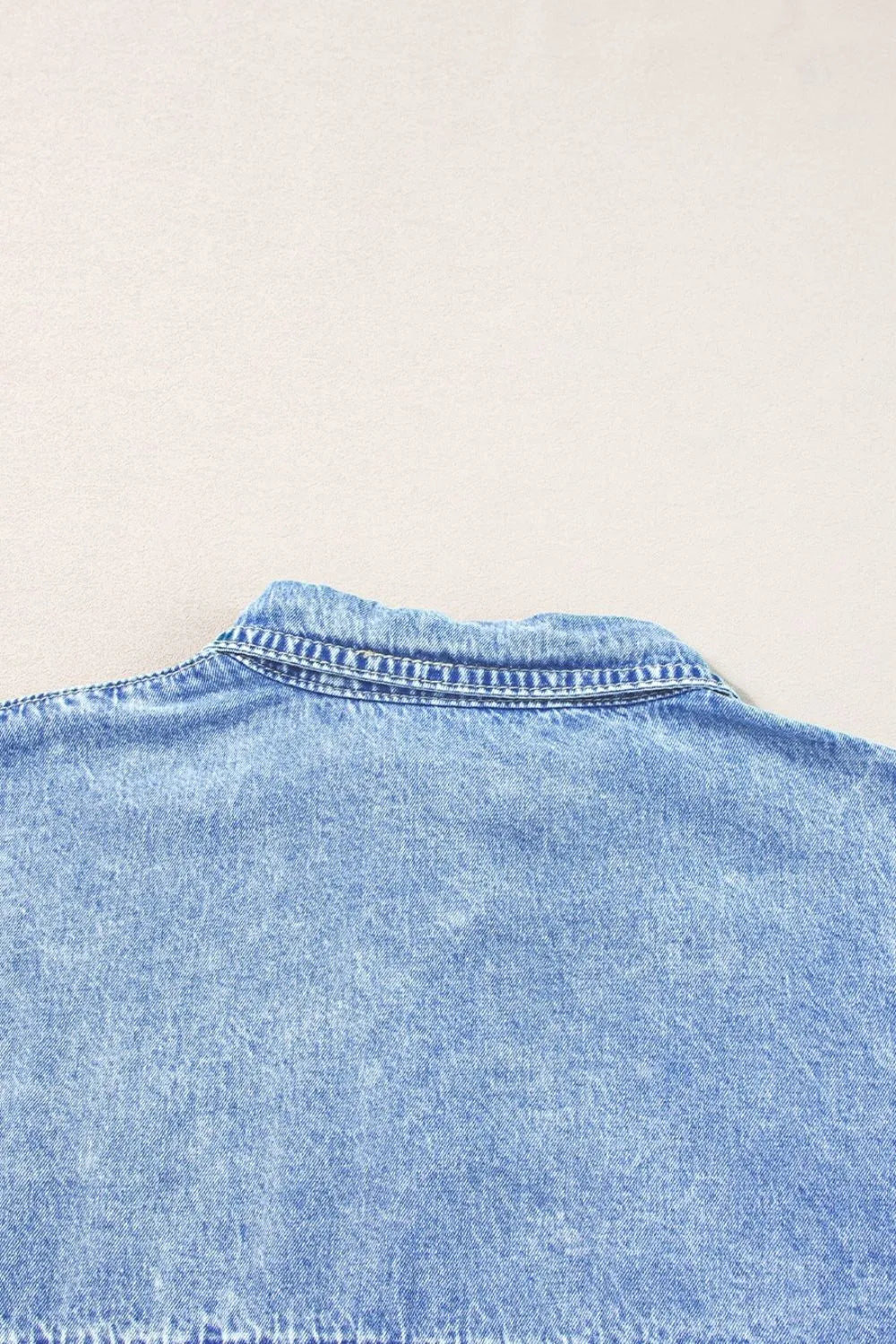 Oversized Button Down Denim Shirt Dress - Women / Jeans & Denim by Trendsi | Available at Handbags Specialist Headquarter