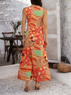 Devine Printed Sleeveless Maxi Dress - Maxi Dress by Trendsi | Available at Handbags Specialist Headquarter