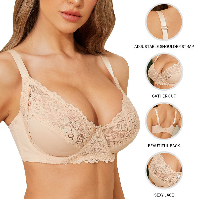 Lace Embrace: Large, Unpadded Perfection
