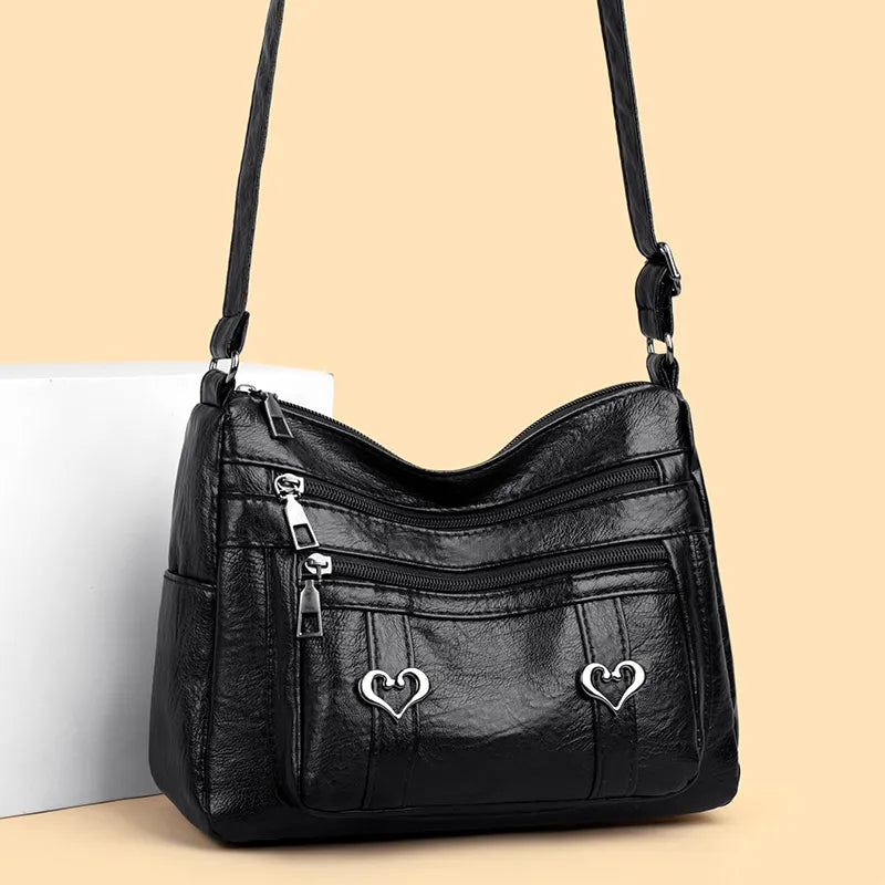 PU Leather Multi-Pockets Crossbody Bag - Crossbody Bag by Trendsi | Available at Handbags Specialist Headquarter