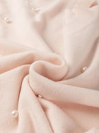 Pearl Embellished Bow Detail Short Sleeve Sweater - Tops by Trendsi | Available at Handbags Specialist Headquarter