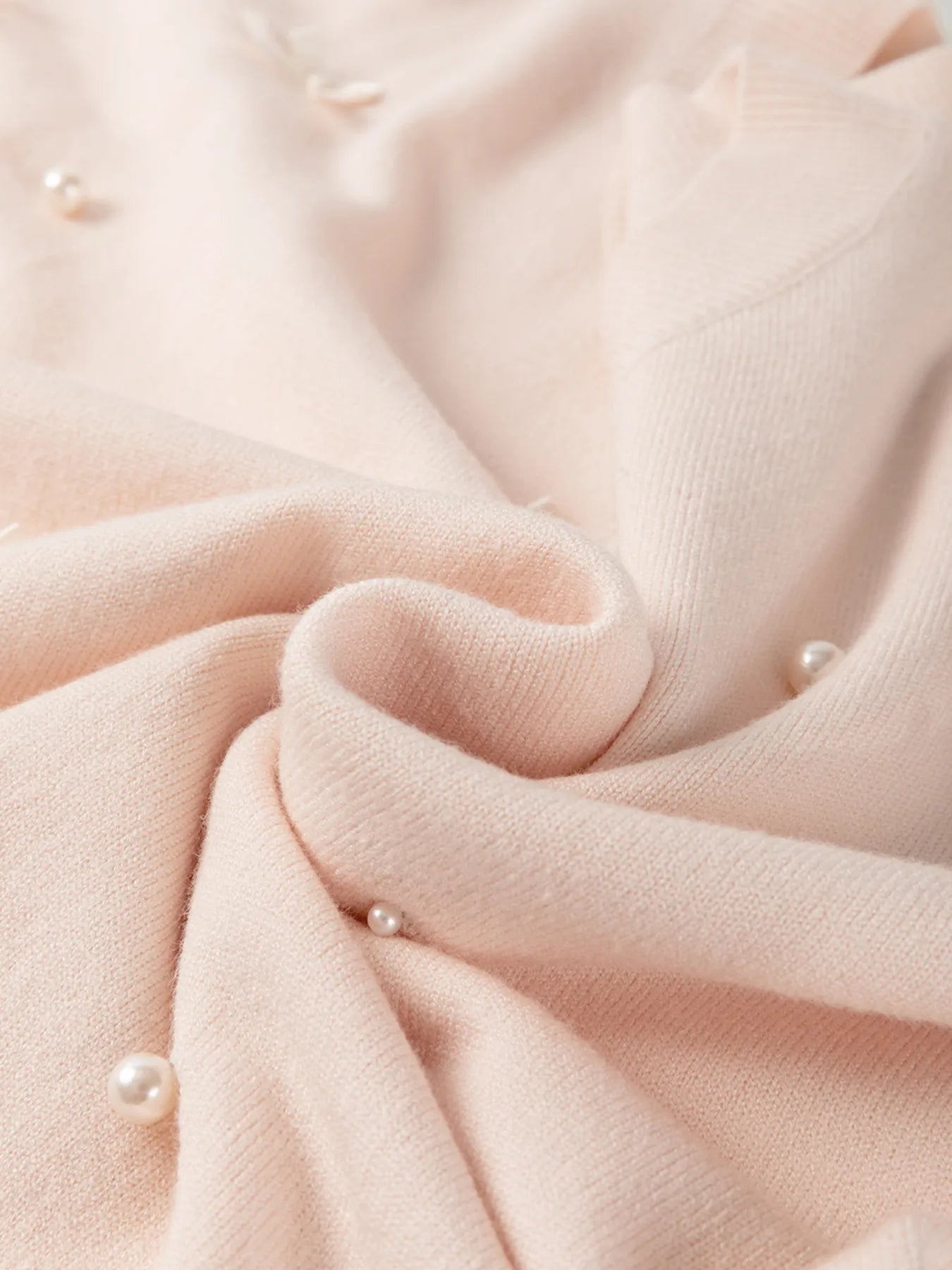 Pearl Embellished Bow Detail Short Sleeve Sweater - Tops by Trendsi | Available at Handbags Specialist Headquarter