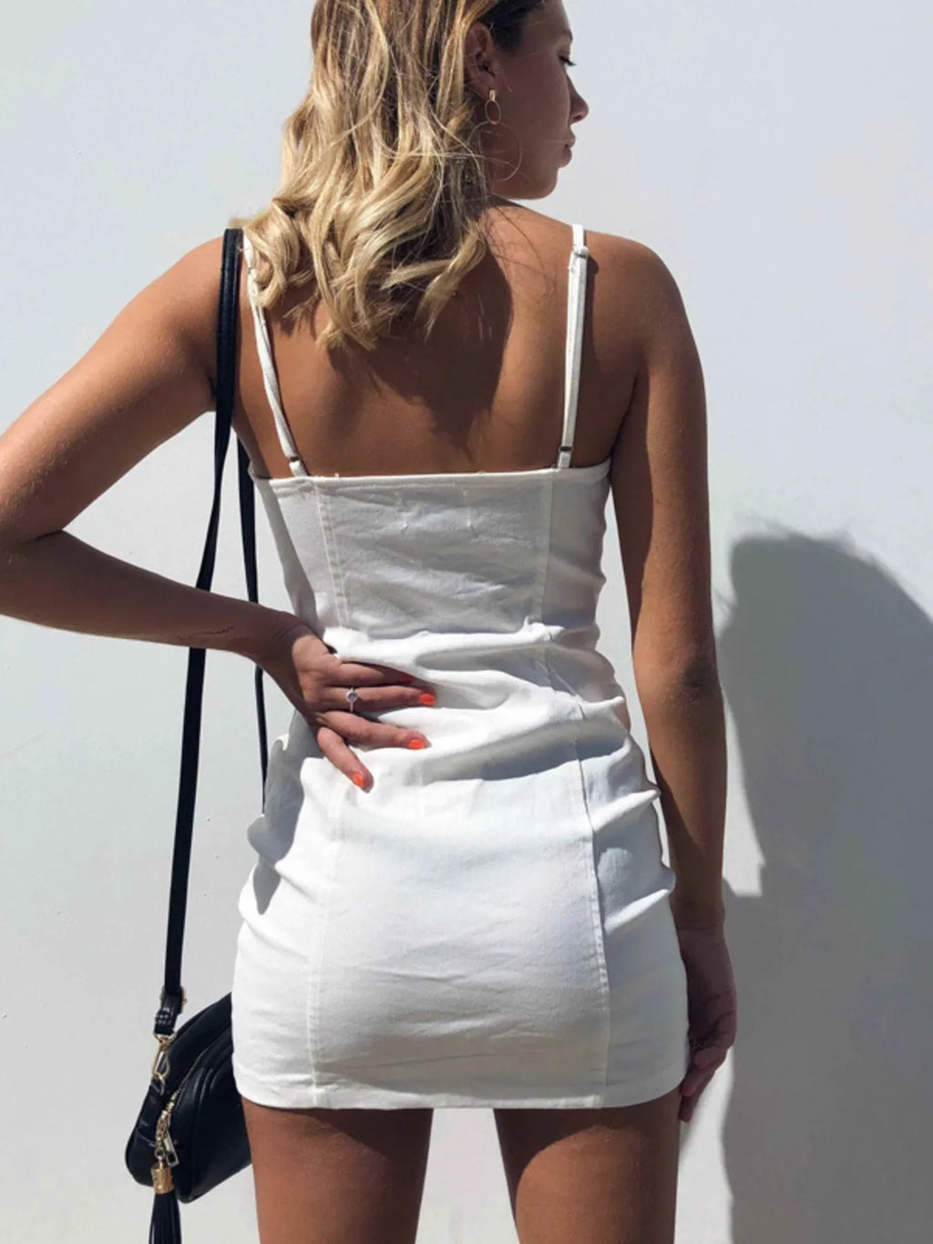 Full Size Zip-Front Bodycon Mini Dress Plus Size - Maxi Dress by Trendsi | Available at Handbags Specialist Headquarter